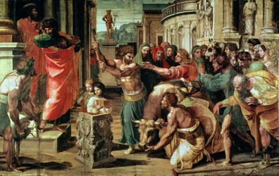 The Sacrifice at Lystra (cartoon for the Sistine Chapel) (pre restoration)